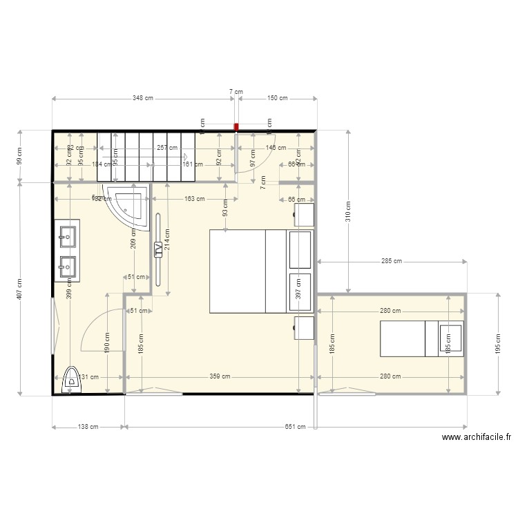 SALLE DE BAIN ETAGE 2 BIS. Plan de 0 pièce et 0 m2