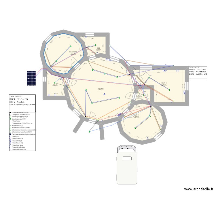 Maison eco dome 2. Plan de 0 pièce et 0 m2