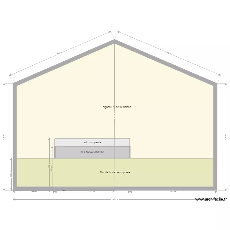 plancoupepignonEstexistant. Plan de plancoupepignonEstexistant. Plan de