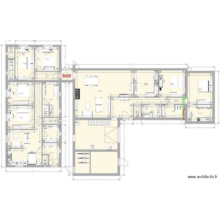 maisn 4 ch appartement  2 gd ch. Plan de 0 pièce et 0 m2