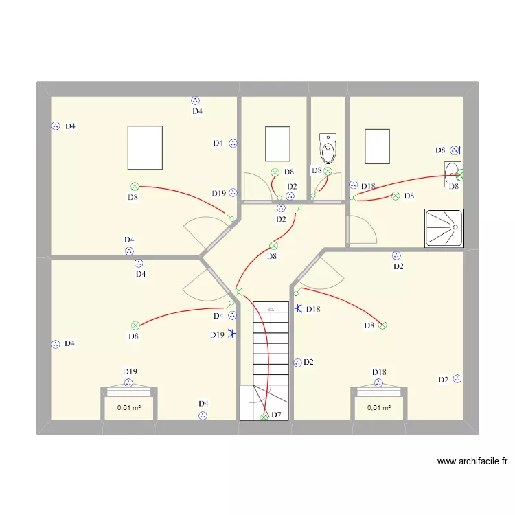 Saint Cheron étage. Plan de Saint Cheron étage. Plan de