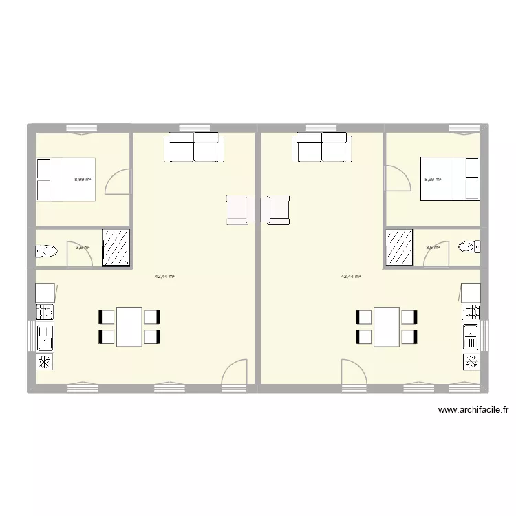 Maison de location. Plan de 6 et 110 m² Maison de location. Plan de 6 et 110 m²
