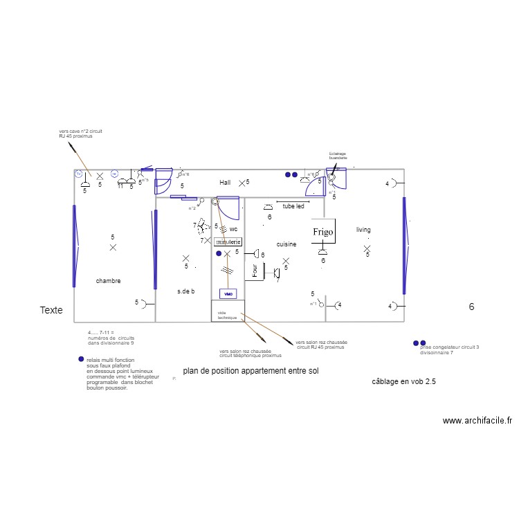 appartement entre sol. Plan de 0 pièce et 0 m2