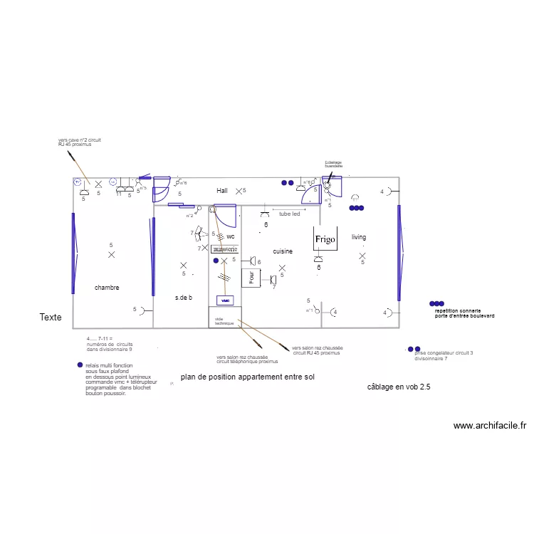 appartement entre sol. Plan de appartement entre sol. Plan de
