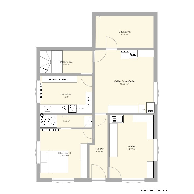 Rez de jardin Plan dessiné par valentinelagrange Rez de jardin Plan dessiné par valentinelagrange