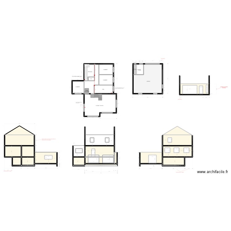 ouverture. Plan de 52 pièces et 491 m2