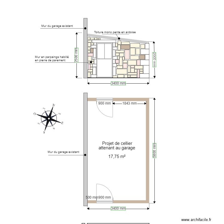 Cellier V6. Plan de 0 pièce et 0 m2