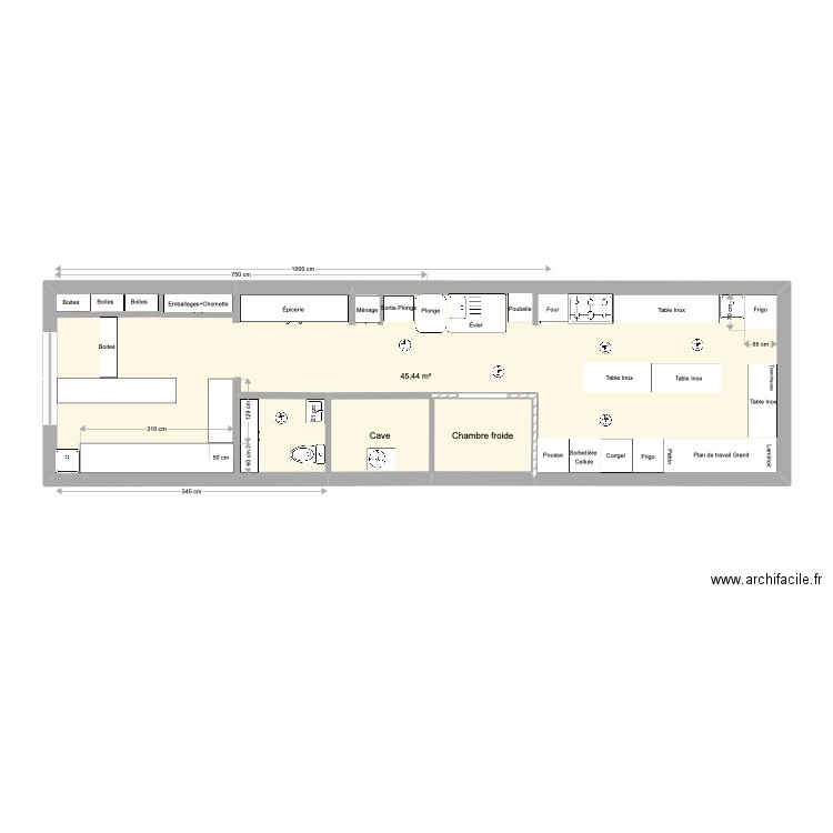 NossaLab V5. Plan de 3 pièces et 51 m2