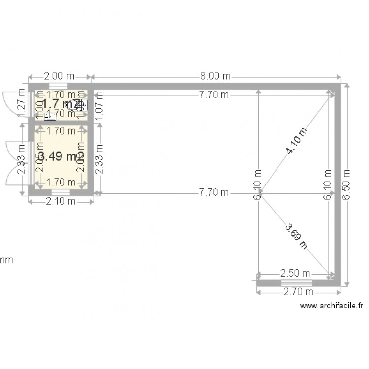 pool house L var2 sans mob sans piscine. Plan de 0 pièce et 0 m2