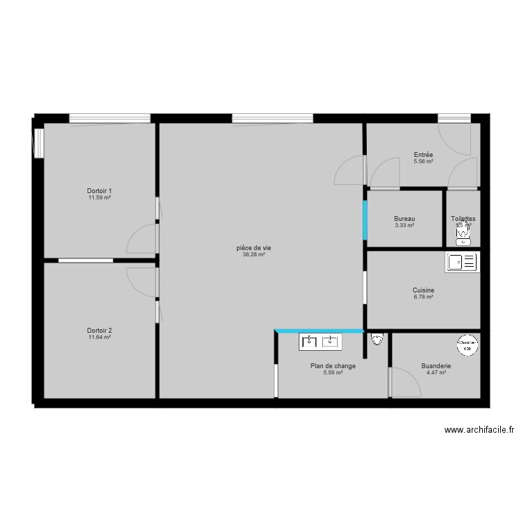 plan MAM. Plan de 0 pièce et 0 m2