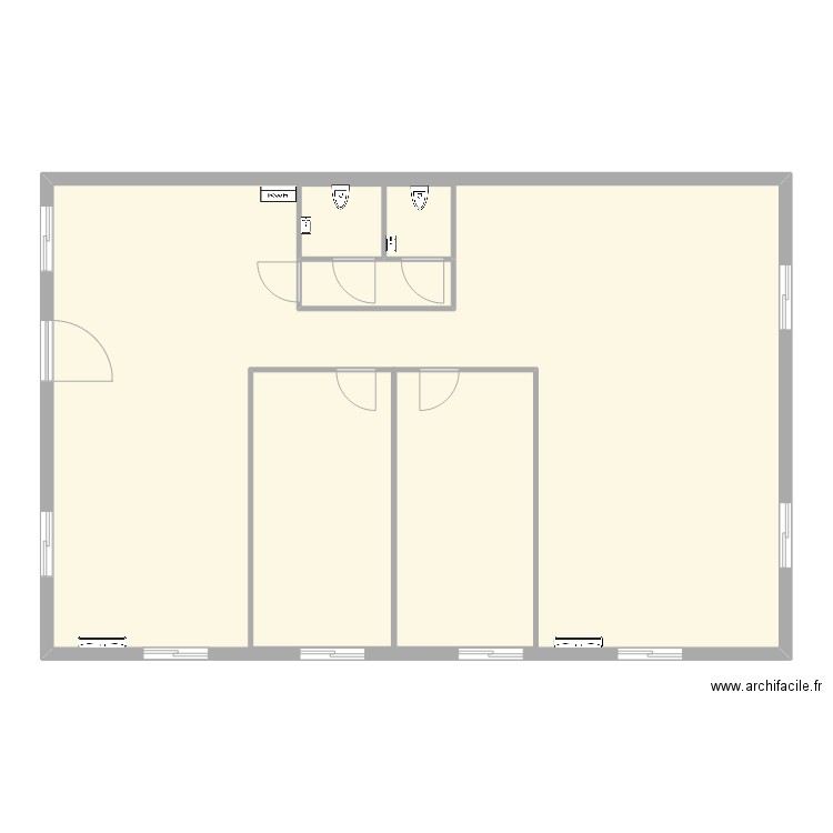 Bureaux Morelli. Plan de 6 pièces et 194 m2