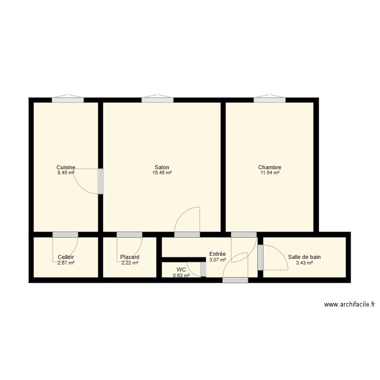 gaudement. Plan de 0 pièce et 0 m2