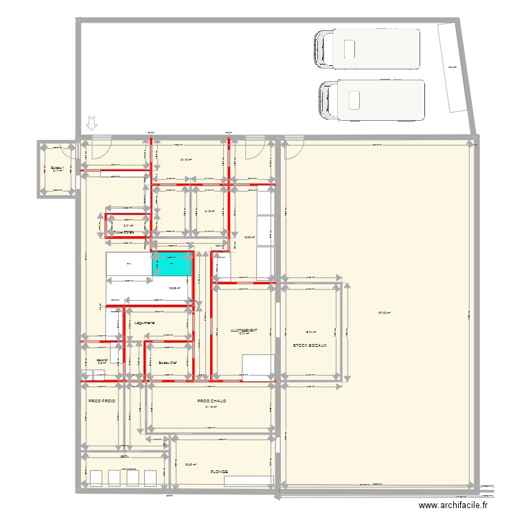 Rest'o Truck NFv4. Plan de 14 pièces et 434 m2