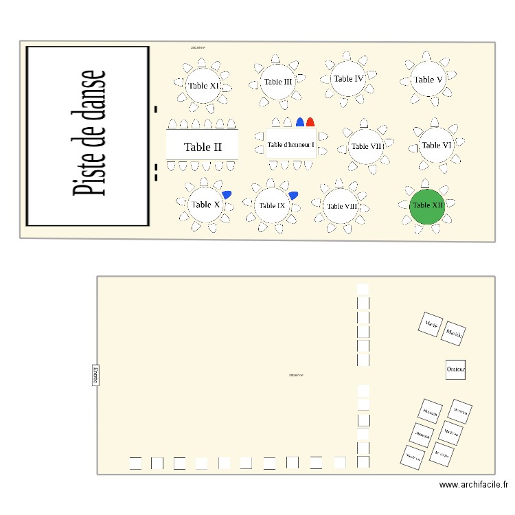 Mariage. Plan de 0 pièce et 0 m2