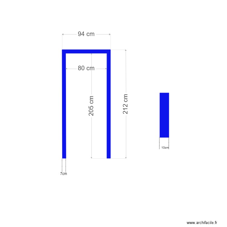 cadre 94x212cm. Plan de 0 pièce et 0 m2