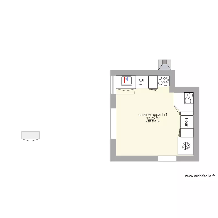 cuisine r1 castres. Plan de 