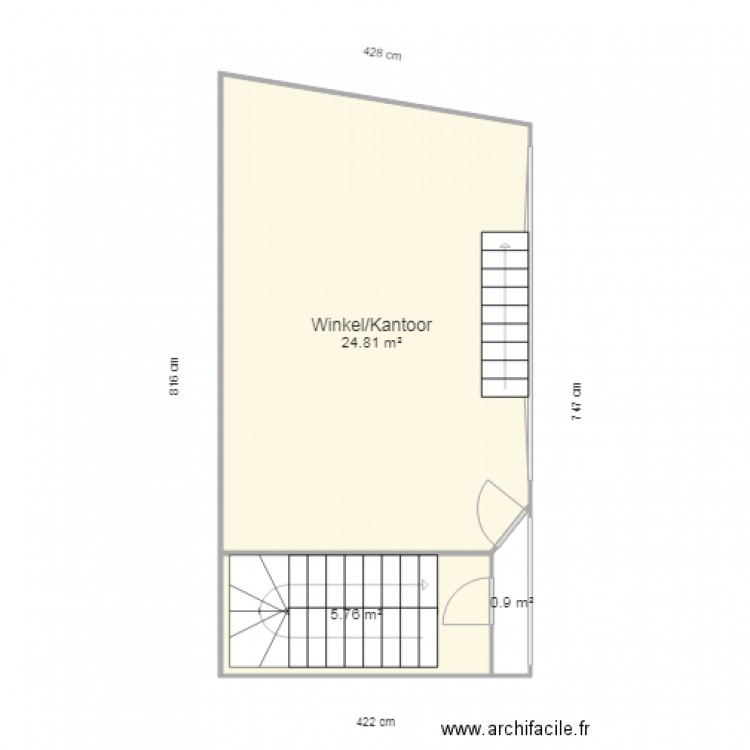 Nieuwstraat. Plan de 0 pièce et 0 m2