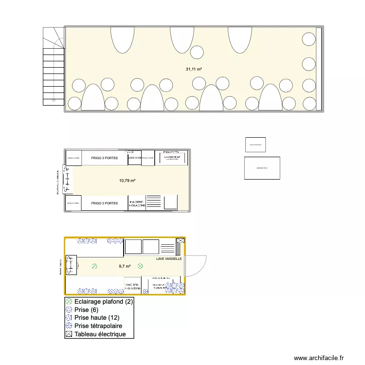 MOUTON PHARE BAR. Plan de 