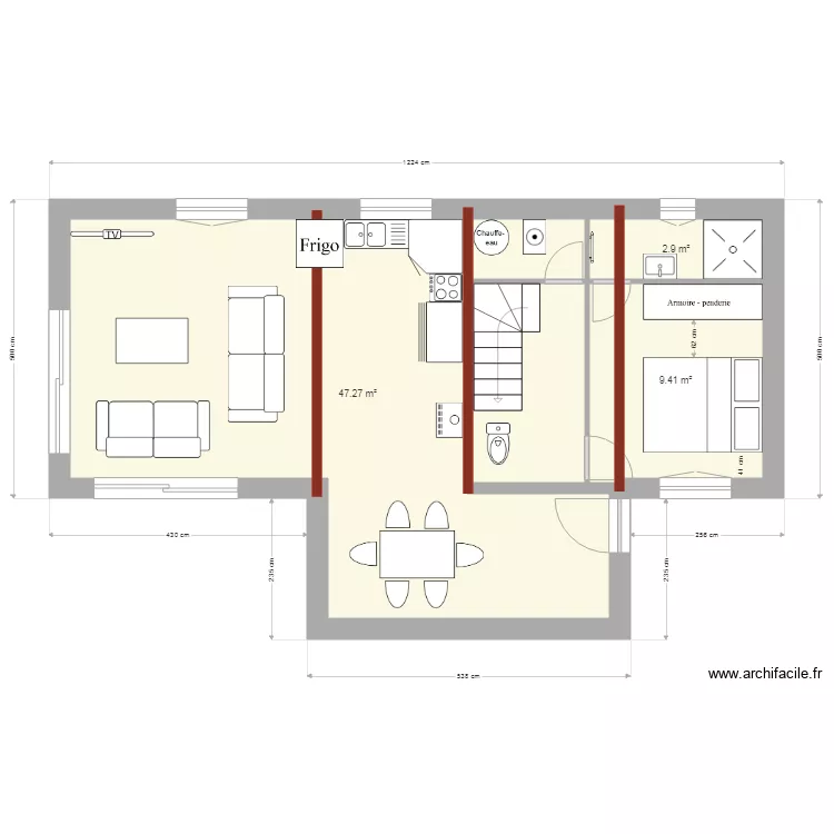 meuble houdetot 4. Plan de 