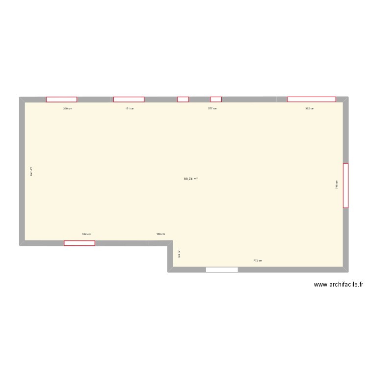 Dessauge-Longepierre - EDL. Plan de 1 pièce et 100 m2