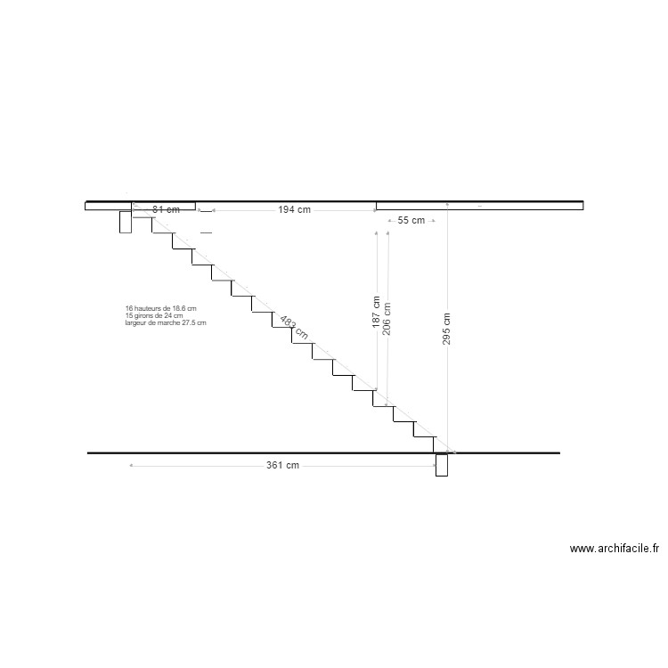 Second Stair 16 steps. Plan de 0 pièce et 0 m2