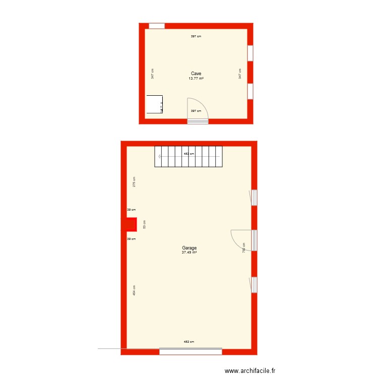 BI 4285 annexes cave garage côté. Plan de 0 pièce et 0 m2