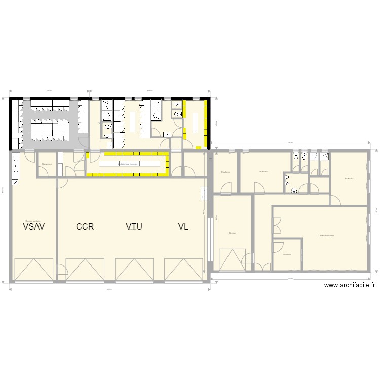 Plan vestiaires 4. Plan de 0 pièce et 0 m2