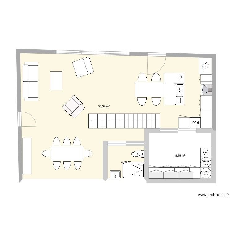 Grange RDC. Plan de 0 pièce et 0 m2