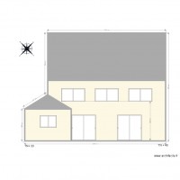 Facade avec extension côté jardin 