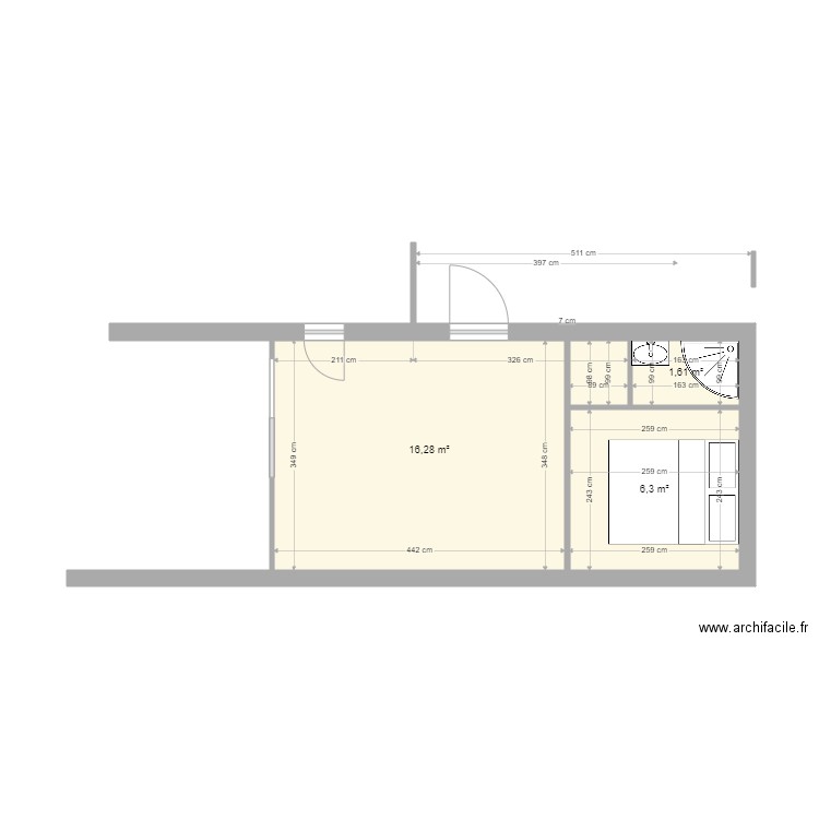 garage 2.5. Plan de 0 pièce et 0 m2