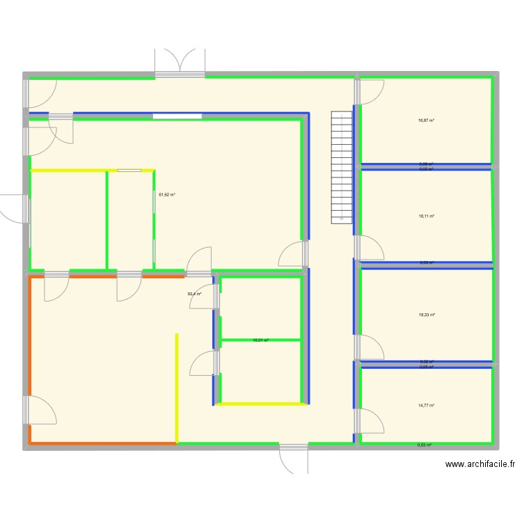 from jerome. Plan de 14 pièces et 238 m2