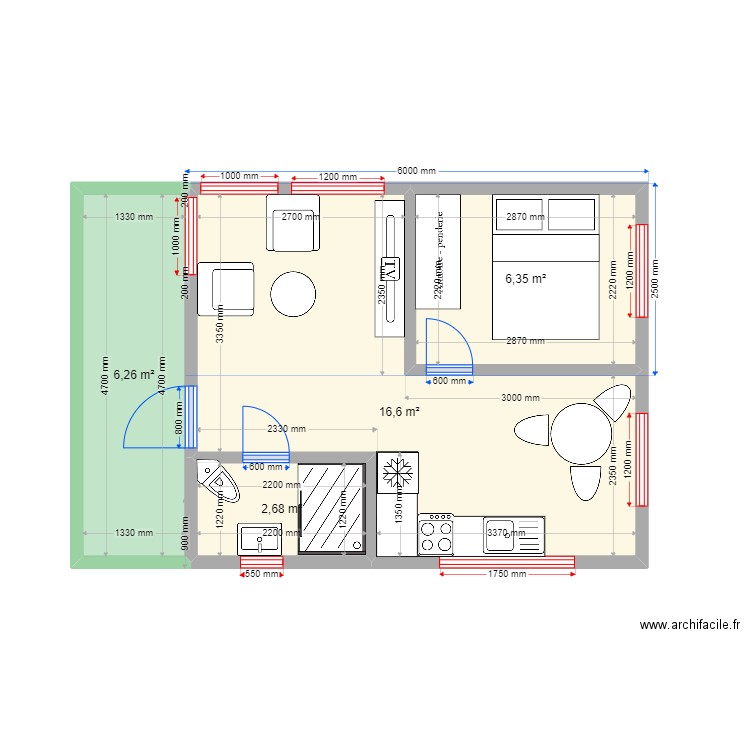 DOUBLE SQUARE 30М²(4). Plan de 0 pièce et 0 m2