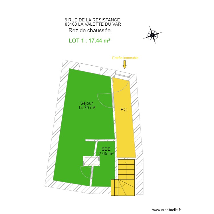 LA VALETTE 1. Plan de 0 pièce et 0 m2