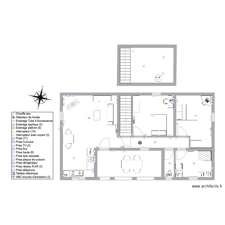 Projet électrique. Plan de 0 pièce et 0 m2