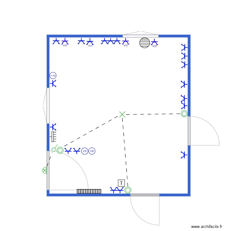 Electricité Cuisine. Plan de 0 pièce et 0 m2