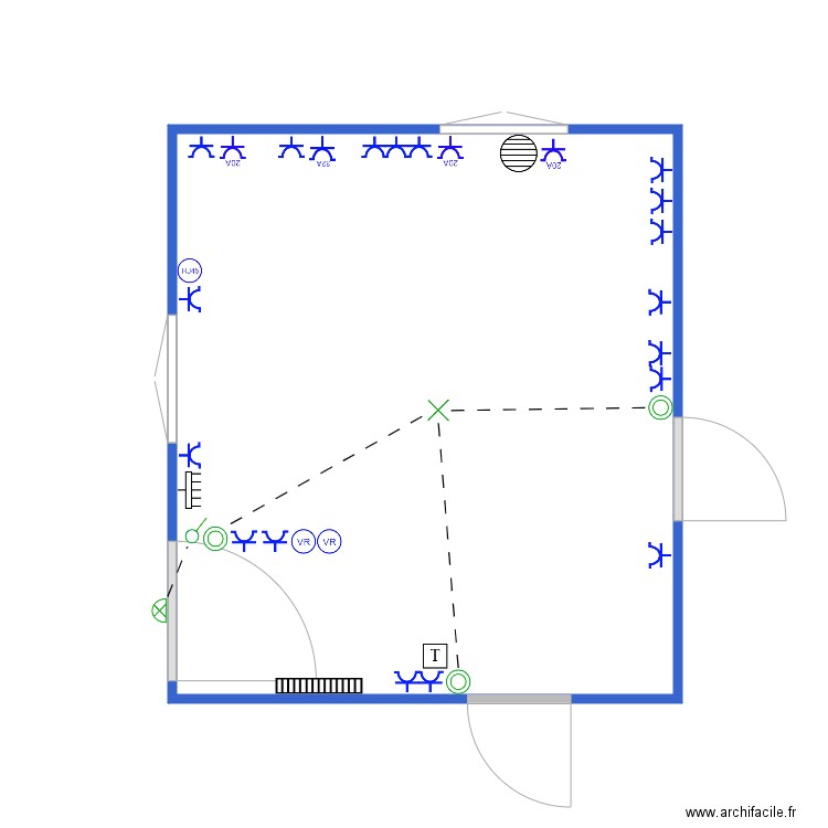 Electricité Cuisine. Plan de 0 pièce et 0 m2