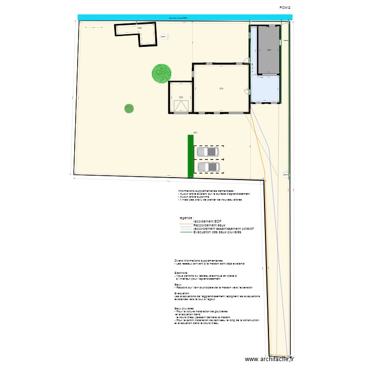 plan masse apres travaux PCMI2. Plan de 0 pièce et 0 m2