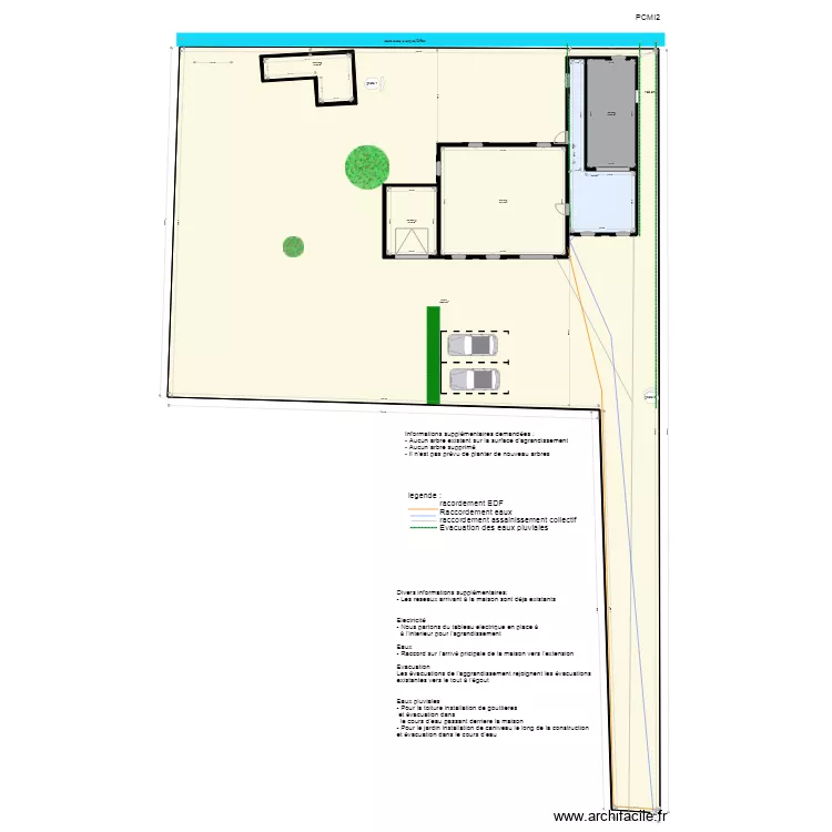 plan masse apres travaux PCMI2. Plan de 