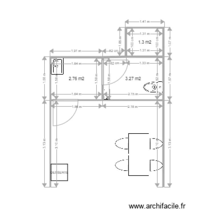 LES BANQUETTES ROUGES PLAN PROJET SANITAIRES. Plan de 