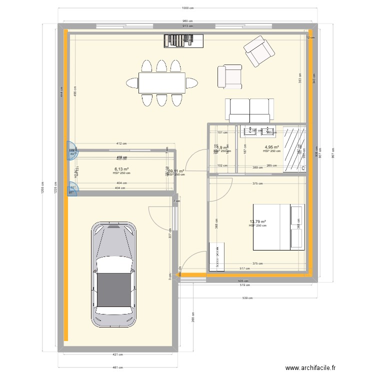 PROJET MAISON V2. Plan de 0 pièce et 0 m2