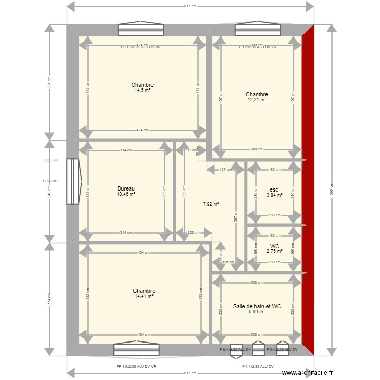 DUFFAU . Plan de 0 pièce et 0 m2