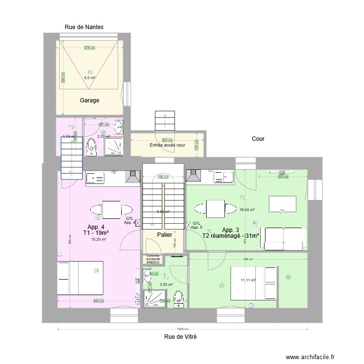 Nantes Etage 1 modif 7. Plan de 0 pièce et 0 m2