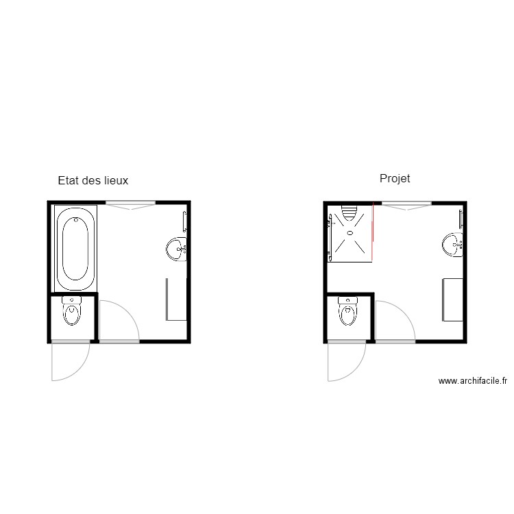 Mezzacasa. Plan de 4 pièces et 15 m2