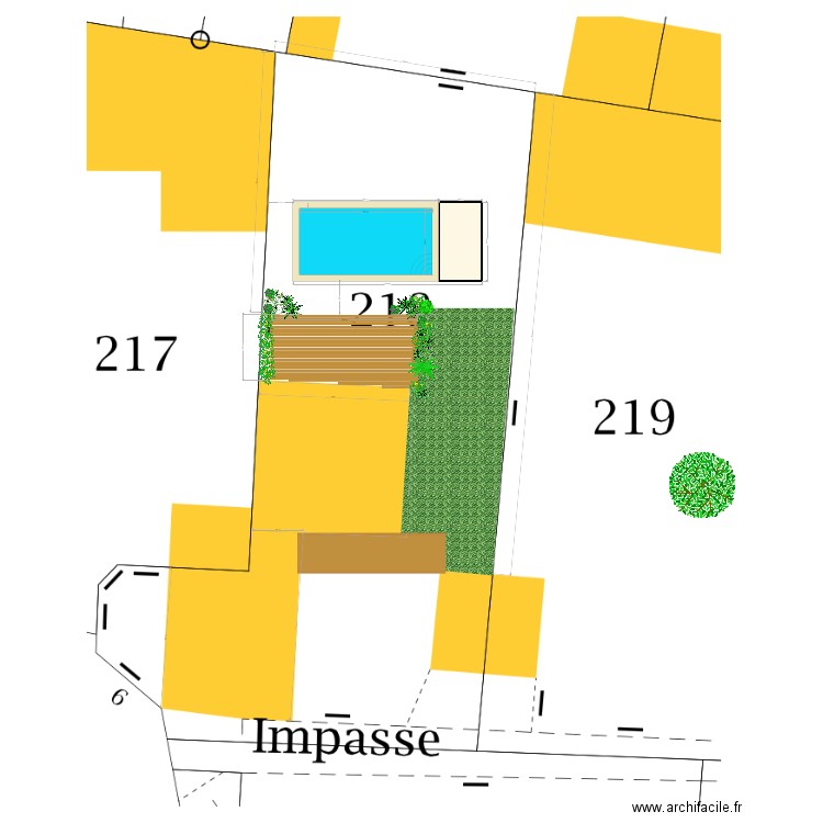 piscine devant def. Plan de 0 pièce et 0 m2