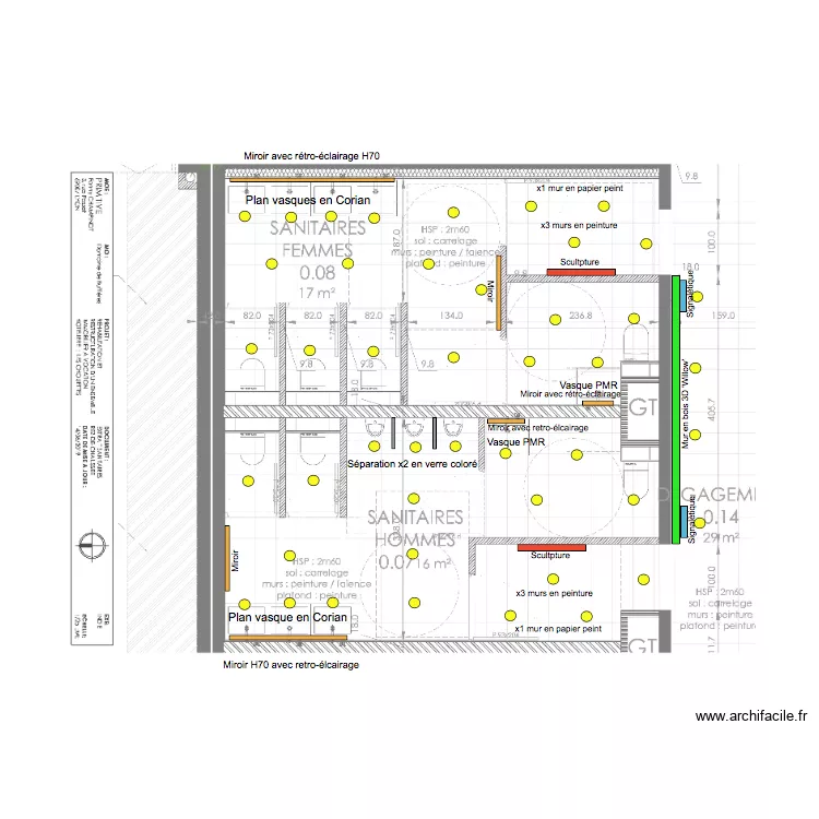 Sanitaire Chouette A. Plan de 