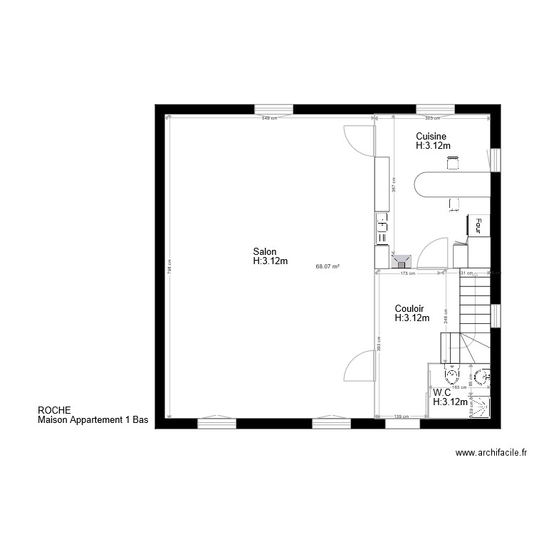 ROCHE Maison Appartement 1 Bas. Plan de 0 pièce et 0 m2