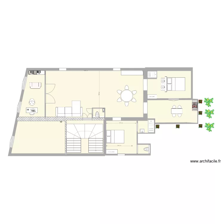 PLACE NATIONALE avec piece vide. Plan de PLACE NATIONALE avec piece vide. Plan de
