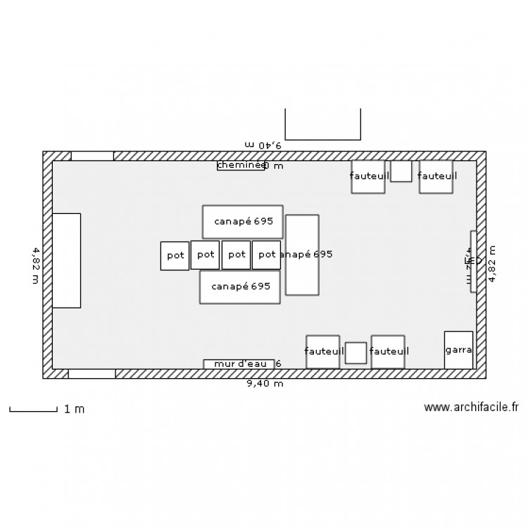 salle d'attente. Plan de 0 pièce et 0 m2