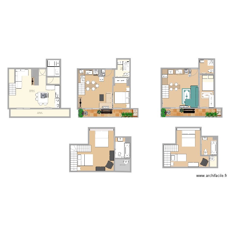 sanary. Plan de 23 pièces et 153 m2