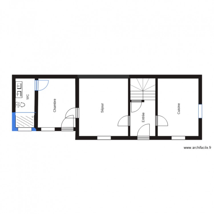 GAMBETTA RDC CHAMBRE. Plan de 0 pièce et 0 m2